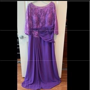 Marys Bridals Modern Maids Purple Dress Size 22